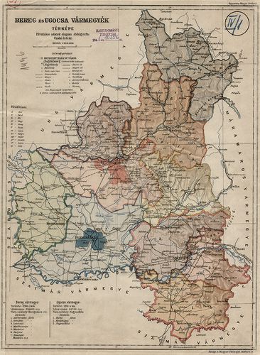 Bereg és Ugocsa vármegyék térképe. [B IX a 1496]