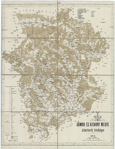 Gömör és Kis-Hont megye átnézeti térképe. [B IX a 1692]
