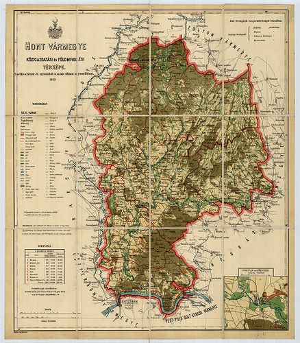 Hont vármegye közigazgatási és földmívelési térképe. [B IX a 1795]