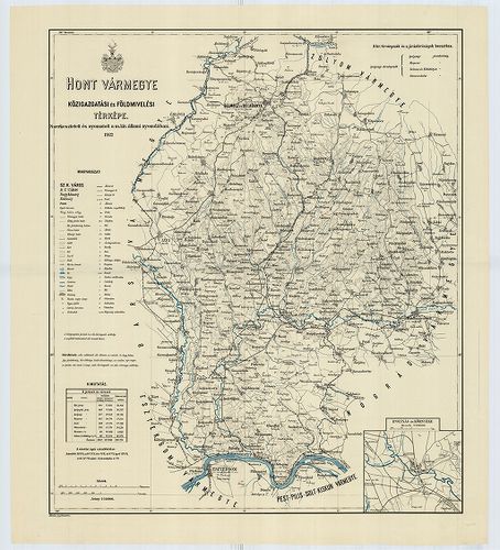 Hont vármegye közigazgatási és földmívelési térképe. [B IX a 1796]