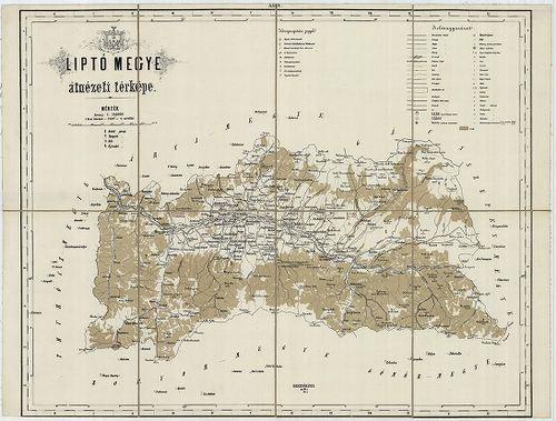 Liptó megye átnézeti térképe. [B IX a 1886]