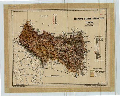 Modrus-Fiume vármegye térképe. [B IX a 1910]