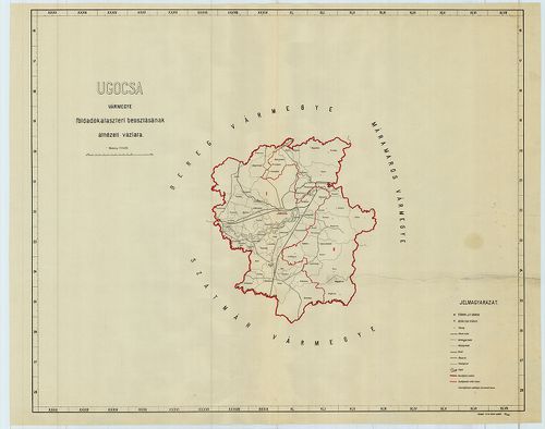 Ugocsa vármegye földadókataszteri beosztásának térképe. [B IX a 2265]