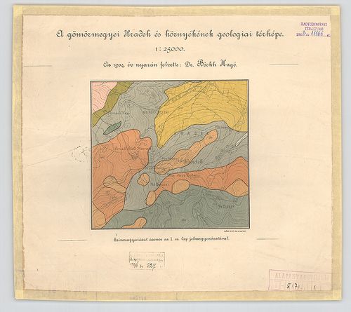 A Gömör megyei Hradek és környékének geológiai térképe. [B IX b 87]