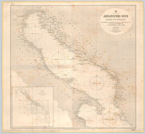Adriatisches Meer general- und Kurskarte. [B IX b 95/1]