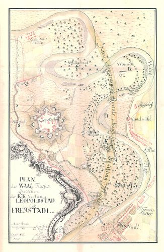 Plan des Waag Flusses. Zwischen der K. K. Vestung Leopoldsta... [B IX b 274]