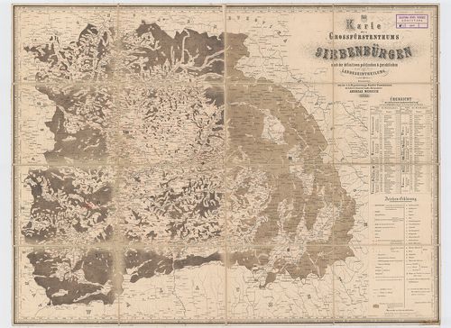 Karte des Grossfürstenthums Siebenbürgen nach der definitive... [B IX c 423]