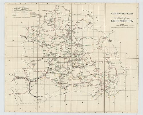 Marschrouten-Karte des Grossfürstenthums Siebenbürgen. [B IX c 775]