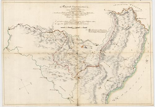 Mappa Geographica; Lineam, inter utrumque Imperium, Limitane... [B IX c 1423]
