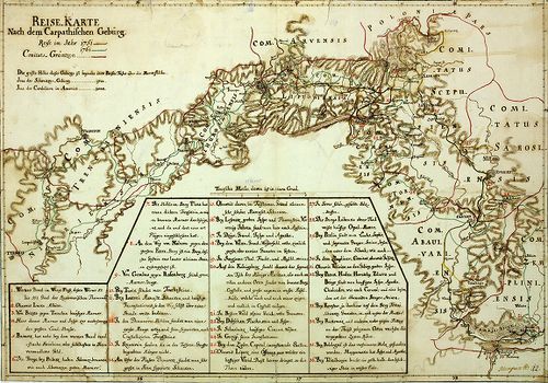 Reise-Karte nach dem Carpathischen Gebirg. [B IX c 1486]