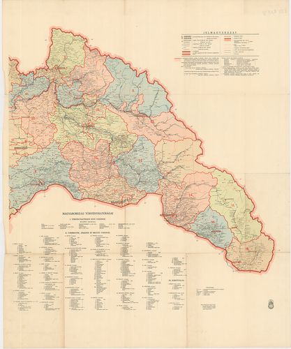 Magyarország közigazgatási térképe. (II. lap) Kárpátalja, És... [B XV a 553]