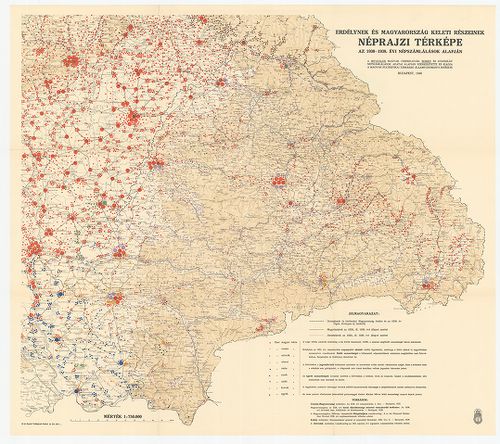 Erdélynek és Magyarország keleti részeinek néprajzi térképe ... [B XV c 465]