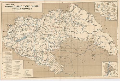 Magyarország vasúti térképe. [B XV c 971]