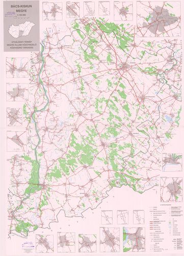 Bács-Kiskun megye úthálózati térképe. [B XV c 1101]