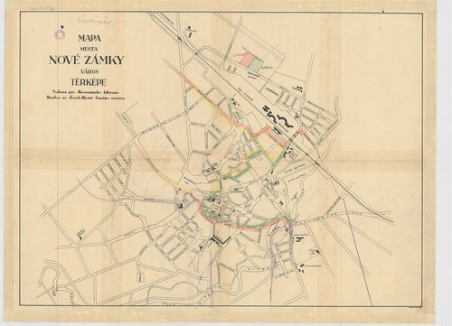 Mapa mesta Nové Zámky. – Nové Zámky város térképe. [G I h 150/2]