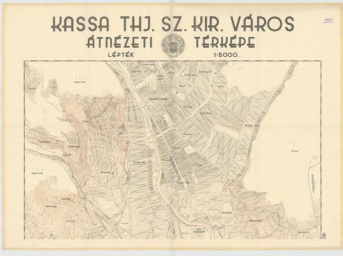 Kassa thj. sz. kir. város átnézeti térképe. [G I h 305/6]