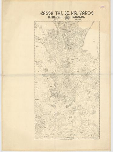 Kassa thj. sz. kir. város átnézeti térképe. [G I h 305/7]