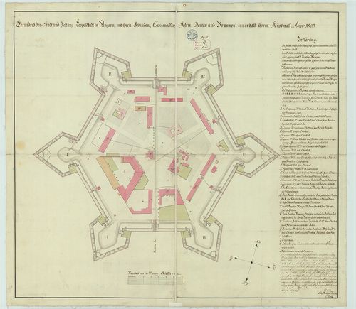 Grundriss der Stadt und Festung Leopoldstadt in Ungarn, mit ... [G I h 394/4]
