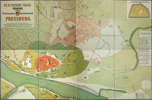 Sz.[abad] K. Pozsony város térképe. Situationsplan der kön. ... [G I h 536/5]