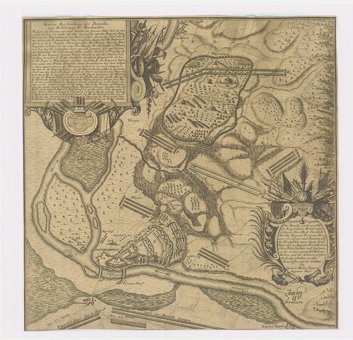 [A péterváradi csata térképe 1716. augusztus 5-én, a csaászá... [H III d 1453]