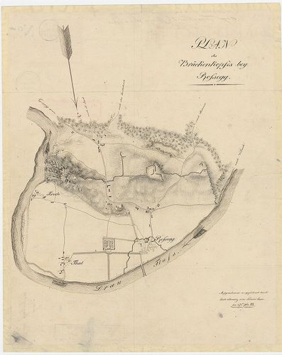 Plan der Brückenkopfes bey Rossegg (den 27 ten Septemb. 1813... [H IV a 1461]