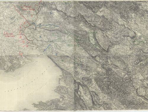 Az osztrák-magyar - olasz haderők helyzete Görz és Doberdo k... [H IV d 680/3-17]