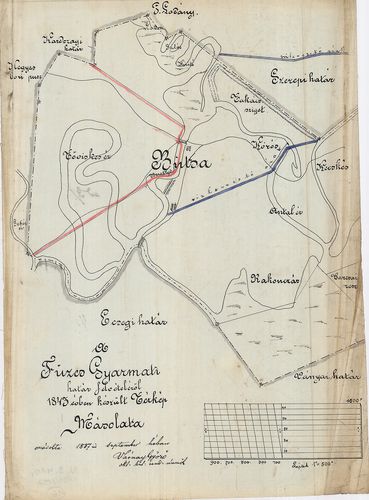 A Füzes Gyarmati határ felvételéről 1843. évben készült térk... [BéML IV B 410 190 1897]