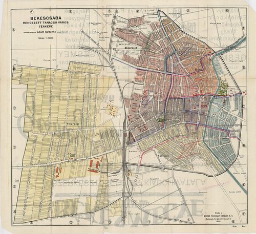 békéscsaba kerületei térkép Békéscsaba rendezett tanácsú város térképe [BéML IV B 410 XIV 2020  békéscsaba kerületei térkép