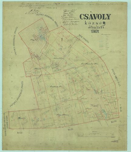 Csávoly község átnézeti tervezeti térképe [TMOL XV 3 U. 27]