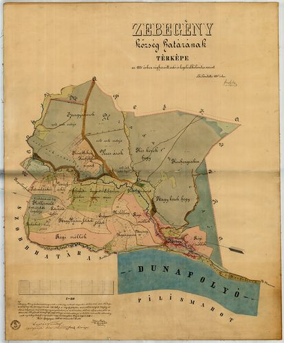 Zebegény község határának térképe az 1885-ig évben véghezvit... [S 11 - No. 831.]