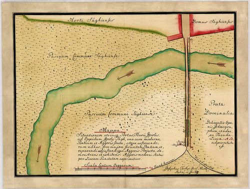 Mappa Situationem utriusque Portus, Fluvii Ipolis ad Oppidum... [S 11 - No. 1032.]