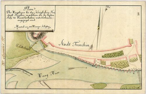Plan des Waagflusses bei der Königlichen Freistadt Trenchin ... [S 11 - No. 1045.]