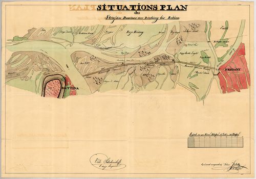 Situations Plan des Strassen Dammes von Bezdány bis Batina [S 11 - No. 1593.]