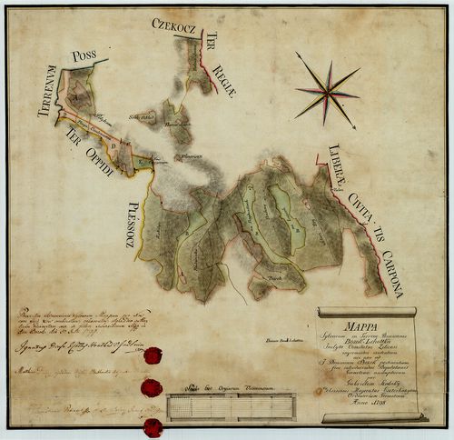Mappa sylvarum in terreno possessionis Bozok Lehottka inclyt... [S 12 - Div. IX. - No. 211.]