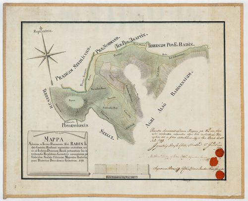 Mappa Sylvarum in Terreno Possessionis Alsó Badin Inclyto Co... [S 12 - Div. IX. - No. 217.]