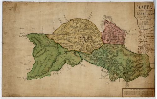 Mappa Inclyiti Comitatus Barsiensis [S 12 - Div. X. - No. 7:1.]