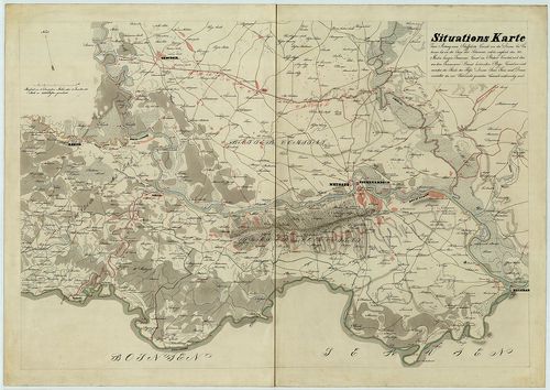 Situations Karte Zum Antrag einer Schiff-fahrts Canals von d... [S 12 - Div. X. - No. 100.]
