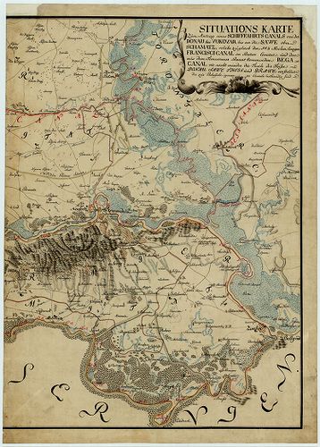 Situations Karte Zum Antrag eines Schiffahrts Canales von de... [S 12 - Div. X. - No. 100/a-b.]
