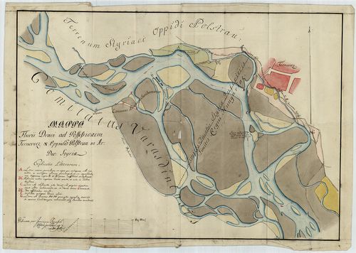 Mappa Fluvii Dravi ad Possessionem Ternovecz et Oppidum Pols... [S 12 - Div. XIII. - No. 167:3.]
