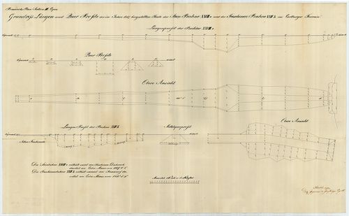 Bauwerks Plan Section III. Copia. ... Längen und Quer Profil... [S 12 - Div. XIX. - No. 57:3.]