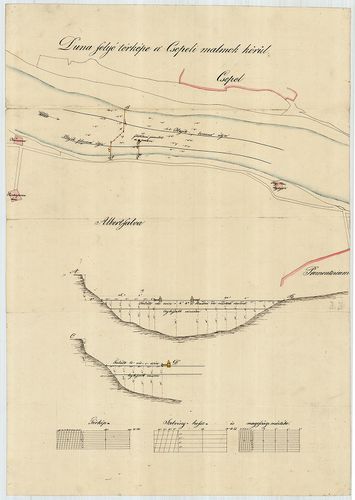 Duna folyó térképe a csepeli malmok körül [S 12 - Div. XIX. - No. 72.]