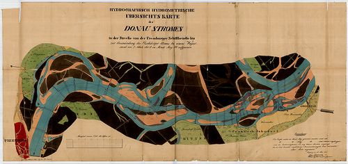 Hydrographicch hydrometrische Übersichts Karte des Donau Str... [S 12 - Div. XIX. - No. 156:1-4.]