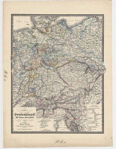 Karte von Deutschlad's-Bundes-Staaten Zu Franz Fried's Atlas... [S 68 - XI. - No. 16.]
