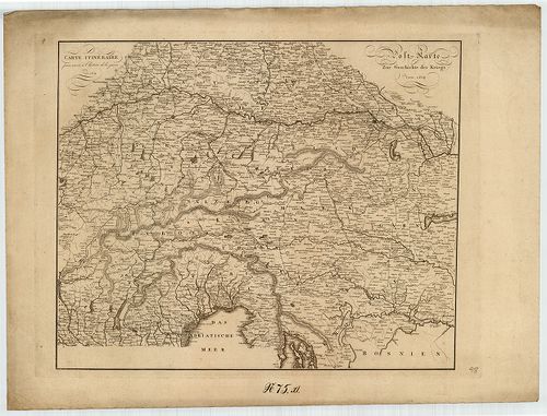 Carte Itinéraire pour servir á l'histoire de la guerre de 18... [S 68 - XI. - No. 75.]