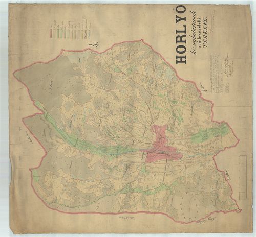 Horlyó község határának rendezés előtti térképe [S 70 - No. 154.]