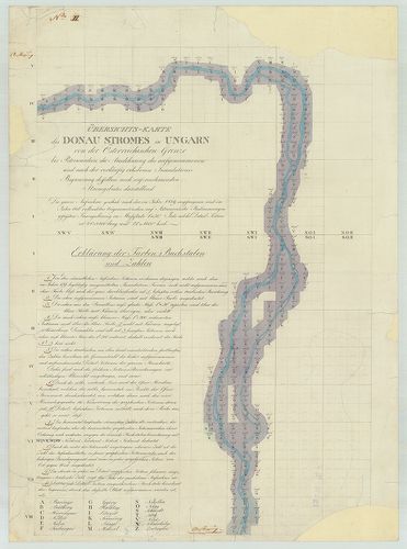 Übersichts-Karte des Donau Stromes in Ungarn von der Österre... [S 70 - No. 163.]