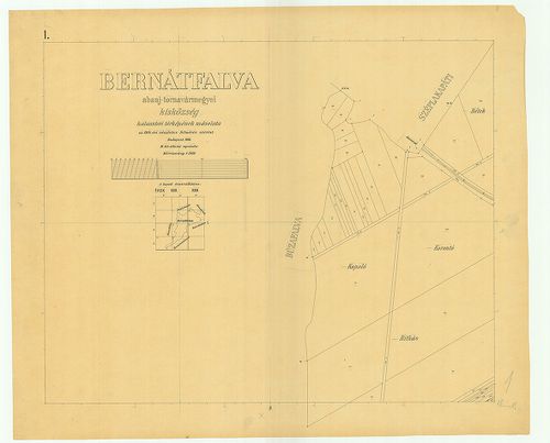 Bernátfalva abaúj-tornavármegyei kisközség kataszteri térkép... [S 76 - No. 188/1-7.]
