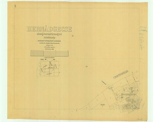 Hernádgecse abauj-tornavármegyei kisközség kataszteri térkép... [S 76 - No. 489/1-12.]
