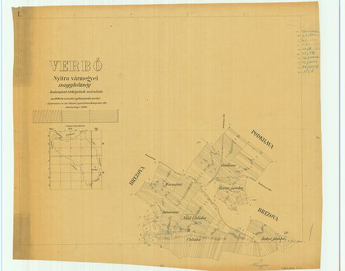 Verbó Nyitra vármegyei nagyközség kataszteri térképének máso... [S 76 - No. 1306/1-25.]