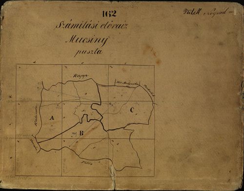 Mucsiny puszta Telki pusztával együtt Magyarországban, Nógrá... [S 78 - Nógrád m. - Mucsin 1867 - 1-...